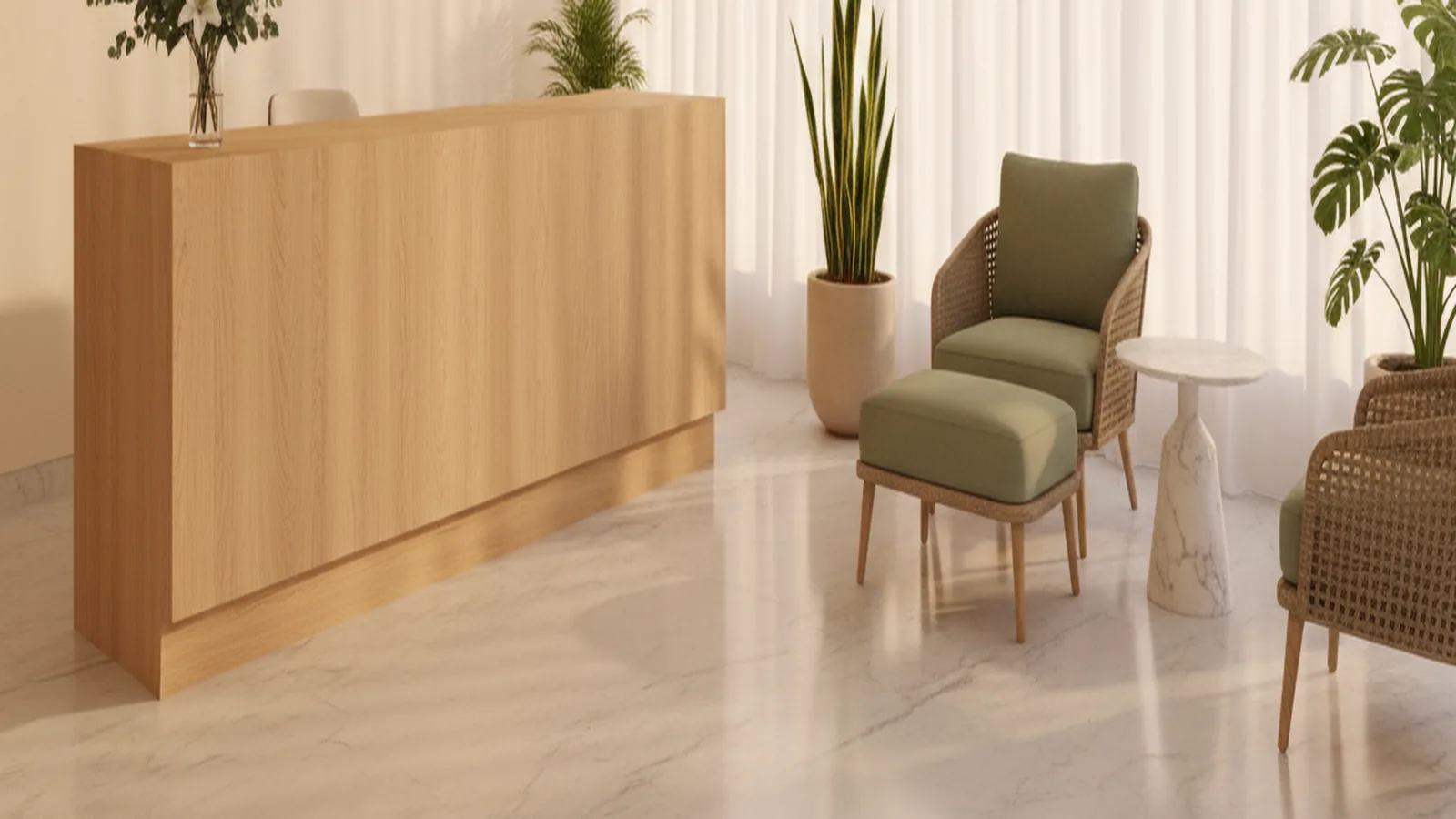 Reception and waiting lounge at Season Studio Spa Gulshan 1 Circle Dhaka